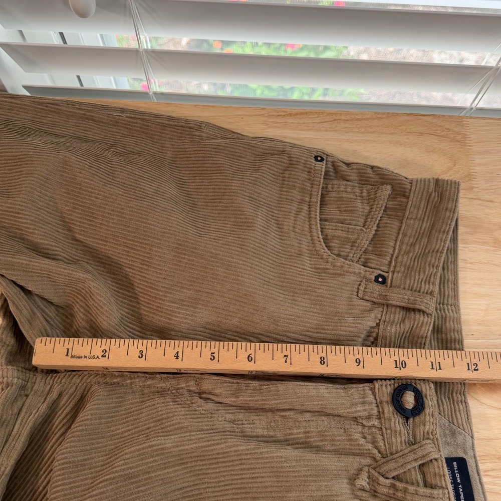 Volcom Billow Cord Loose Tapered Pants Men's Khaki Corduroy High Rise - 27 - Picture 12 of 15